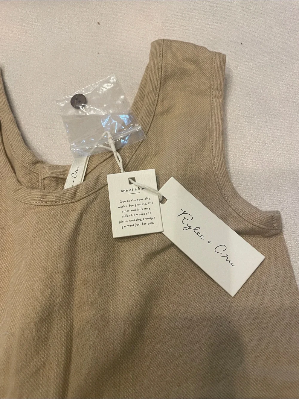 Rylee + Cru Charlie Sand Sleeveless Jumpsuit
